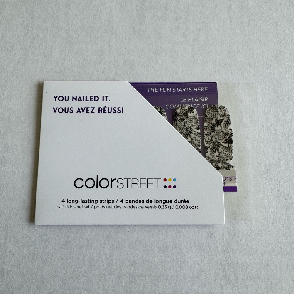 *Exclusive* Color Street: Out of Office | Floral Black Clear Overlay Summer - Picture 3 of 15